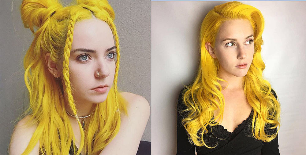 Yellow-hair-color-blonde-hair-shades-colorful-hair-ideas-Yellow hair color