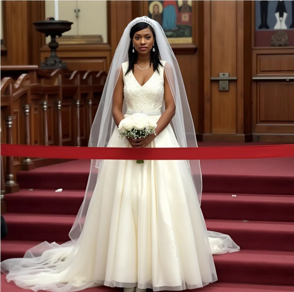 The red rope blocking the church entrance on my wedding day: who is the author?