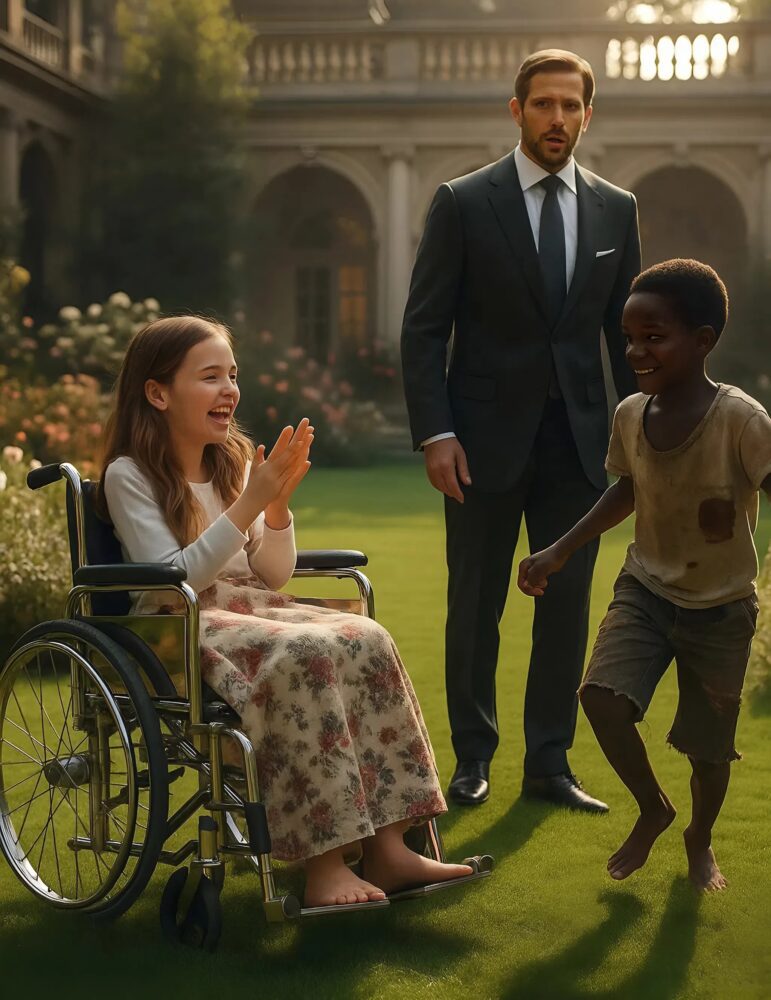 The daughter of a magnate regained her voice after months of silence… thanks to a homeless boy who danced in his garden and changed her life forever