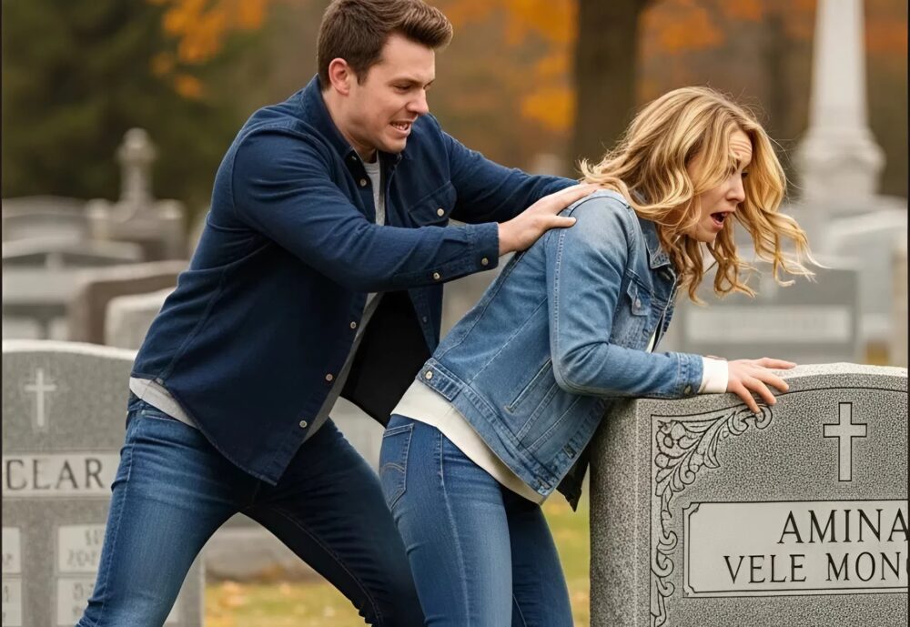 At the cemetery, Lucas pushed me against a tombstone, shouting, “This is your place!”