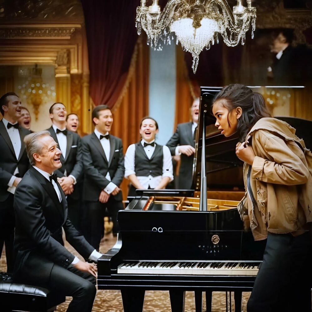 “Can I play for food?” said the homeless girl in the fancy restaurant, but they mocked her