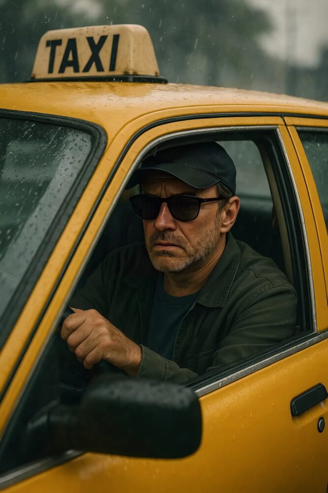 The husband decides to follow his wife by posing as a taxi driver, and what he discovers is a true shock to him