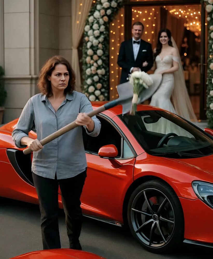 She walked into her husband’s wedding with a shovel – and left everyone speechless