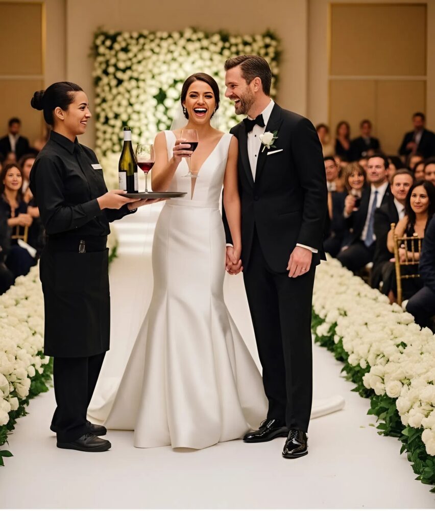 At my second wedding, a burst of laughter escaped me when I saw my ex-wife among the waitresses