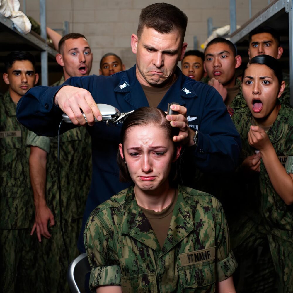 The naval commander cut her long hair — then froze as he saw the small mark at the back of her neck