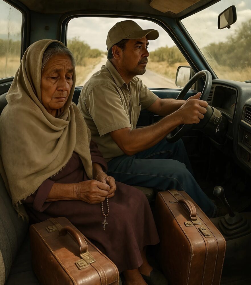 I gave a ride to an old woman rejected by her family… What she hid in her suitcase deeply moved me