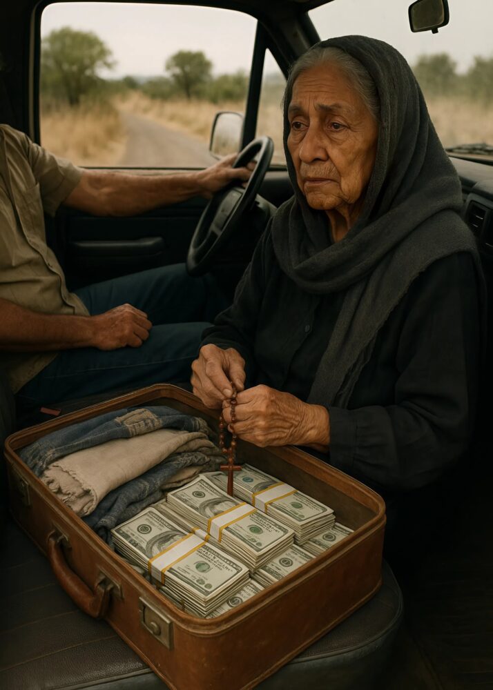I gave a ride to an old woman rejected by her family… What she hid in her suitcase deeply moved me