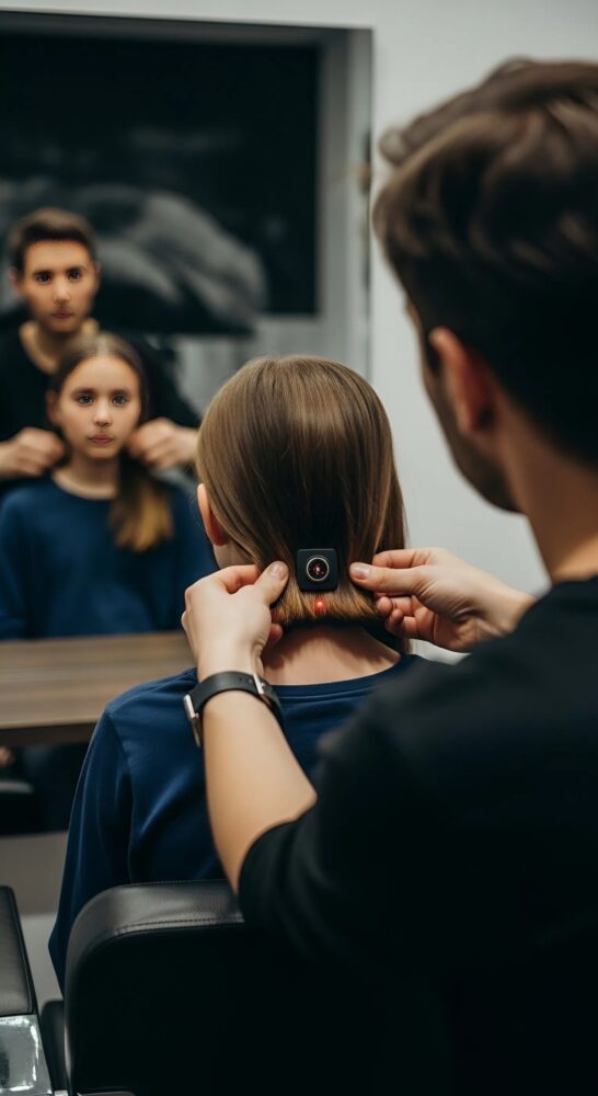 My 12-year-old daughter kept complaining of sharp pains at the back of her neck, so I took her to the hospital