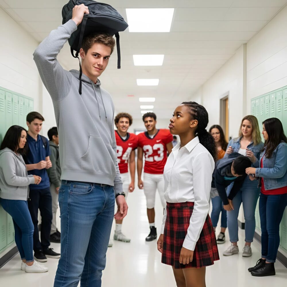 He thought she would be an easy prey — until a simple gesture changed the story, and the entire hallway saw him fall silent