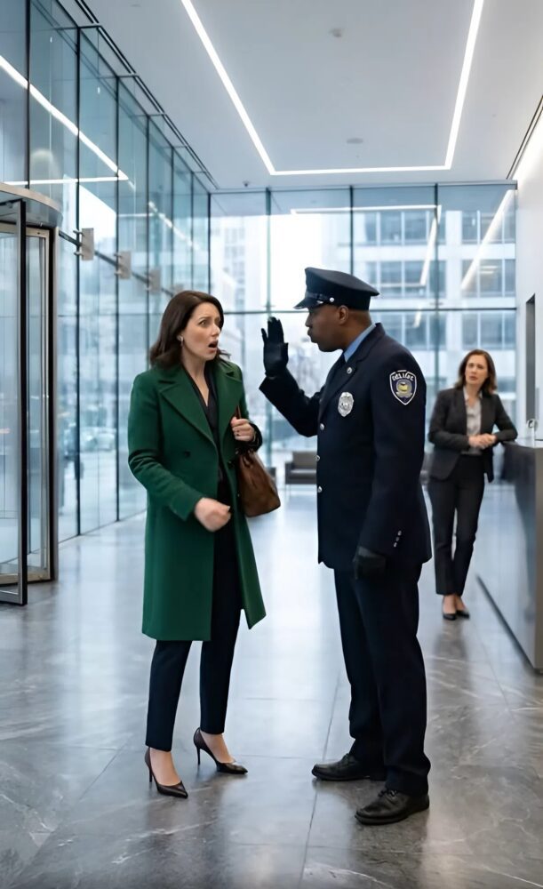 I’m sorry, but you can’t enter. I know my boss’s wife very well, and it’s not you. His wife arrived half an hour ago