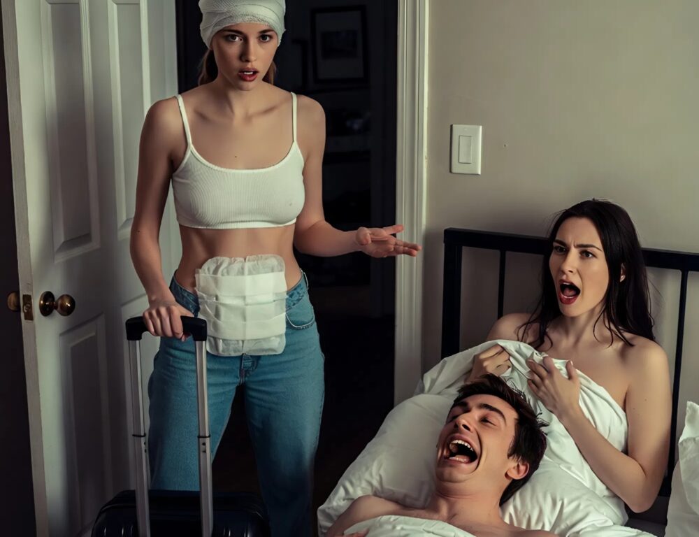 I was discharged from the hospital a day earlier, and when I got home, I discovered my husband with his mistress