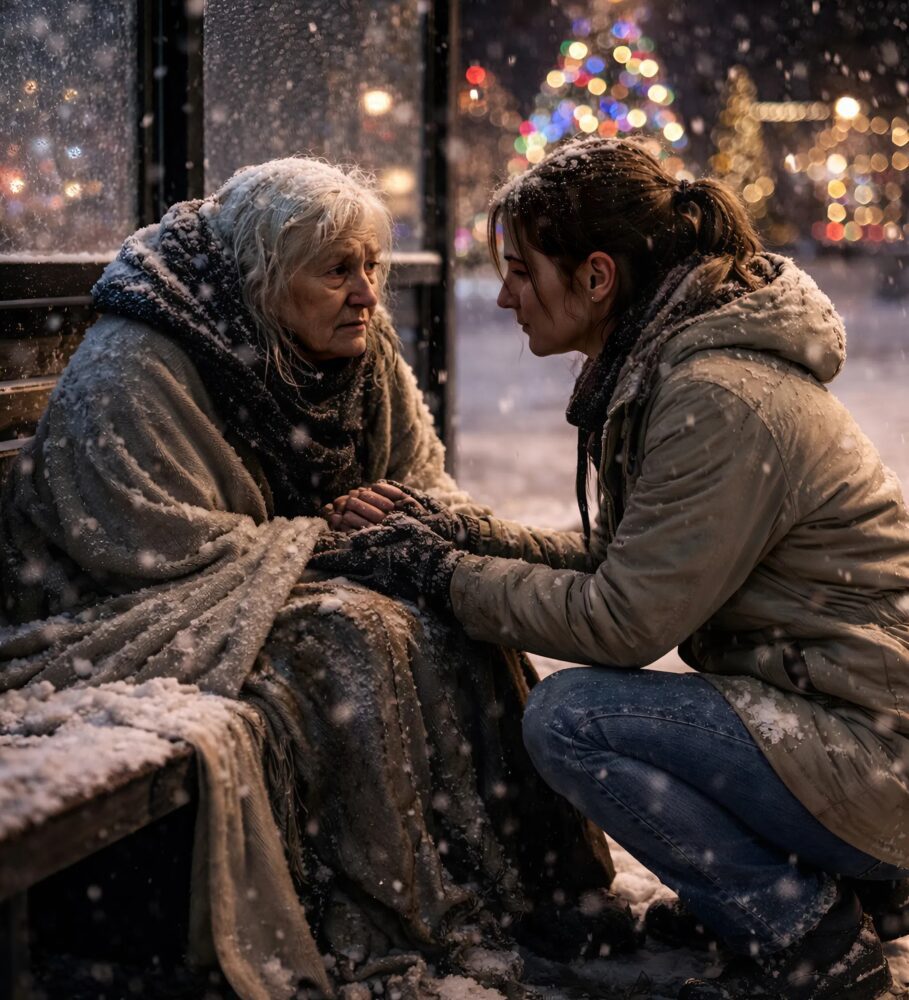 A Frosty Christmas Eve: a mysterious woman taken in, children’s laughter, but a shocking secret revealed