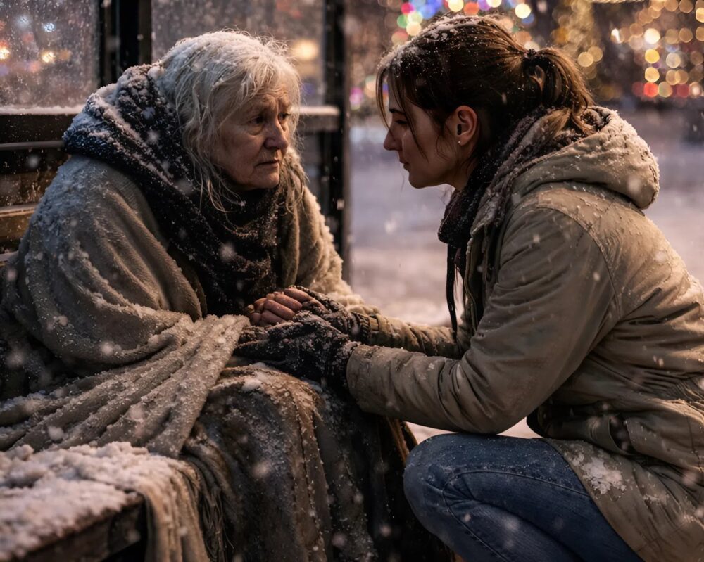 A Frosty Christmas Eve: a mysterious woman taken in, children’s laughter, but a shocking secret revealed