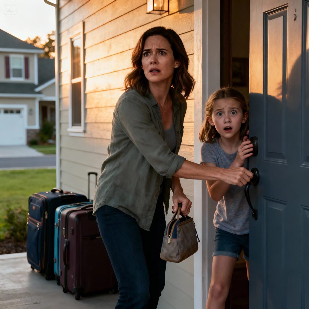 My husband had barely left the house when my six-year-old daughter approached me and whispered: — Mom, we have to leave right now, without waiting