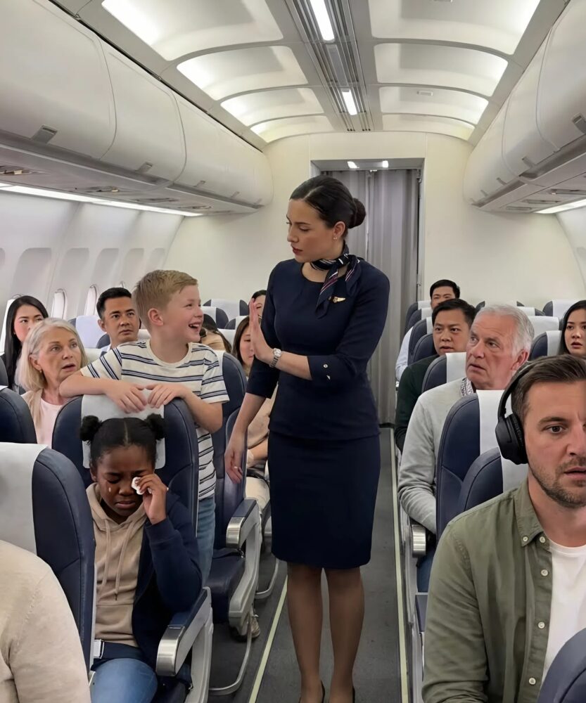 A white boy kept mocking a black woman on a plane — his mother called her a “black monkey”