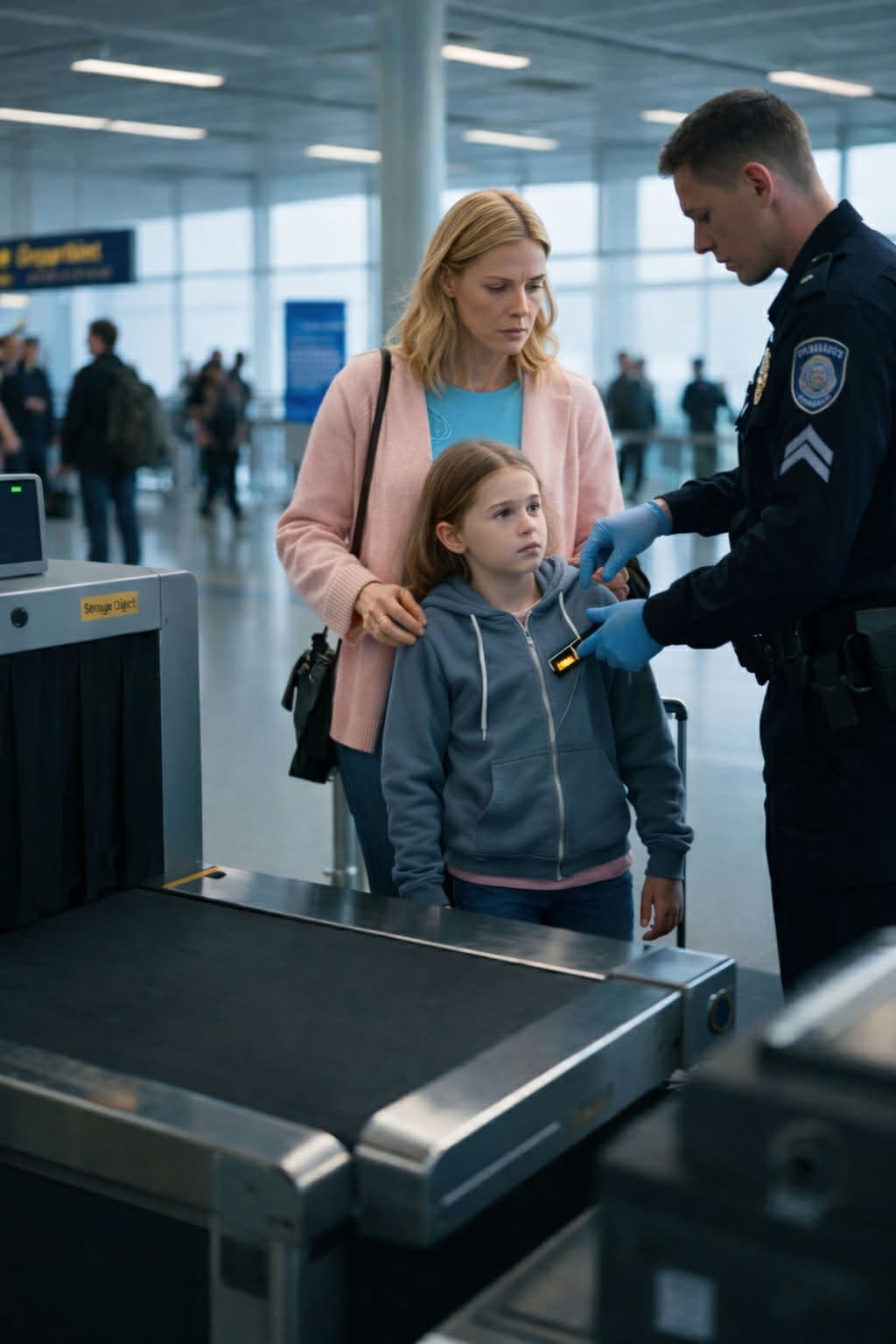 My 10-year-old daughter triggered the scanner because of a “strange object” hidden in her sweatshirt – When the police discovered what had been sewn inside for months, I went cold when I learned who had put it there