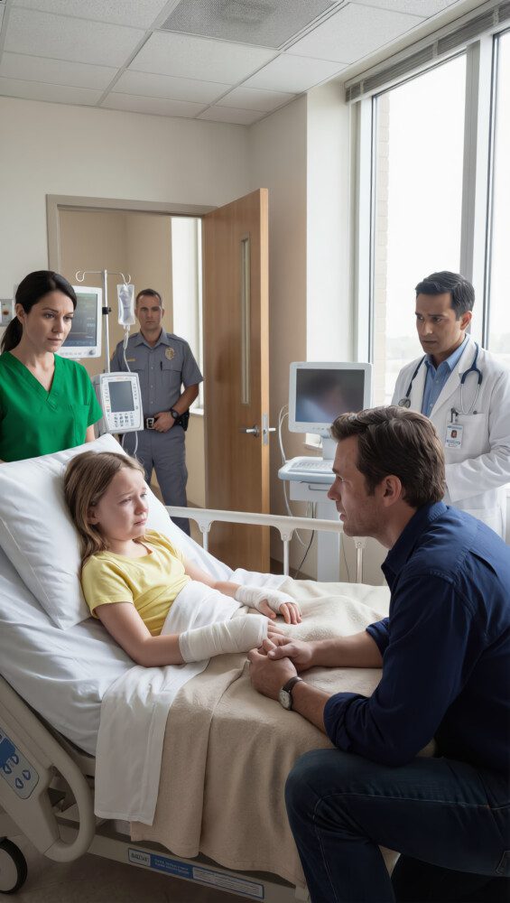 A widowed father rushes to the hospital after a call reports his seven-year-old daughter, revealing a hidden secret