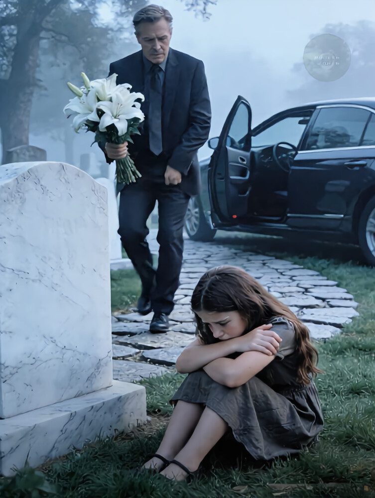 A millionaire found his housekeeper’s daughter crying at his son’s grave… the reason left him speechless