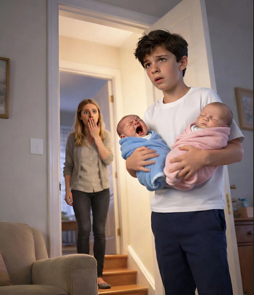 “Sorry, Mom, I couldn’t leave them,” my sixteen-year-old son whispered as he entered the house, holding two newborns against him
