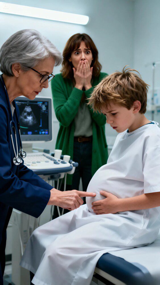 My 10-year-old son was just complaining of a stomachache… until the moment the doctor froze in front of the ultrasound and asked, “Ma’am… is the father present?” The reason he asked this question left me in shock