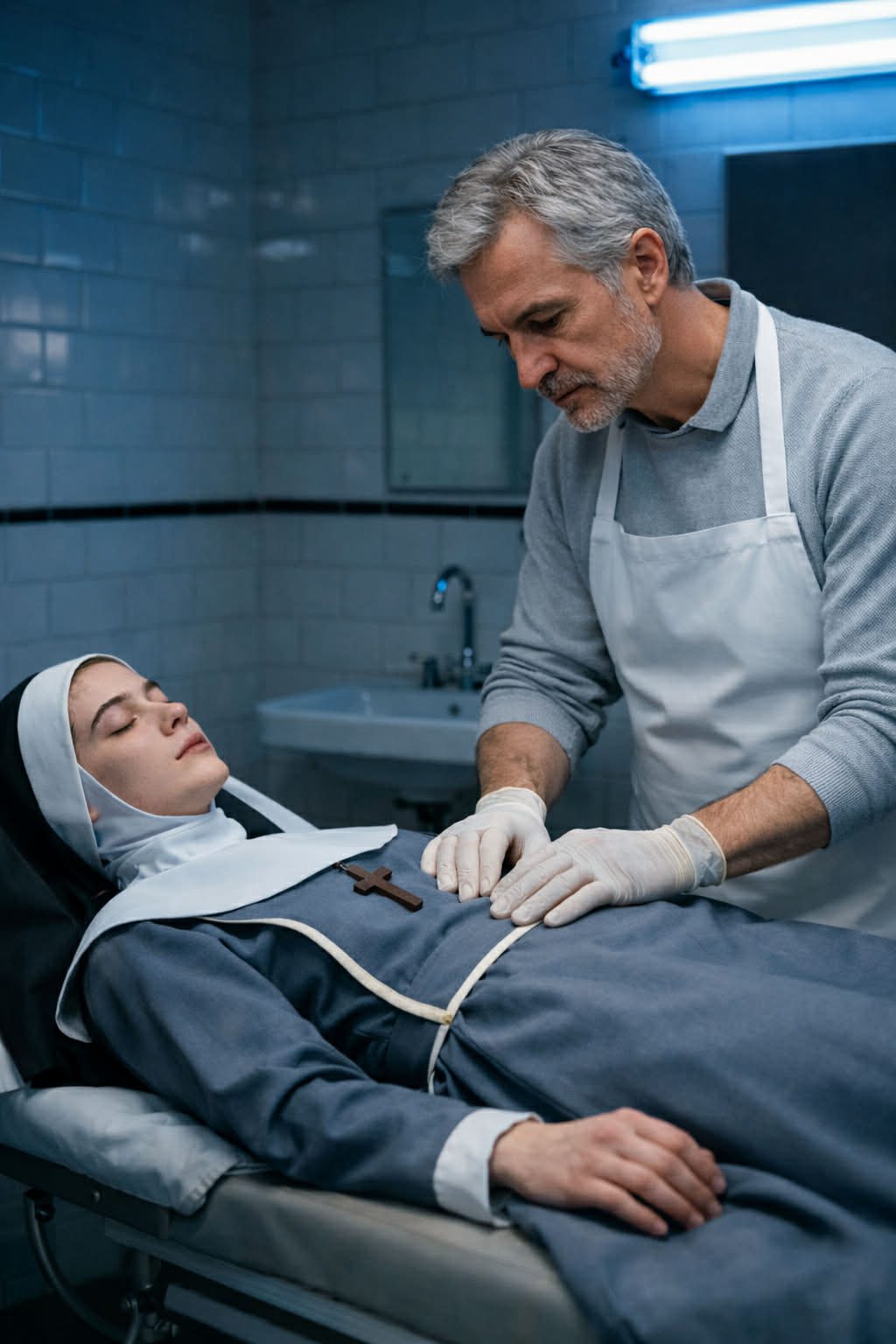 A dead nun was transported to the morgue, but as soon as they lifted her habit, an inscription appeared: “Do not perform an autopsy”