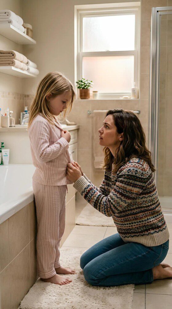 When I gave my seven-year-old niece a bath, she whispered to me: “Auntie… you’re not going to hurt me, right?”