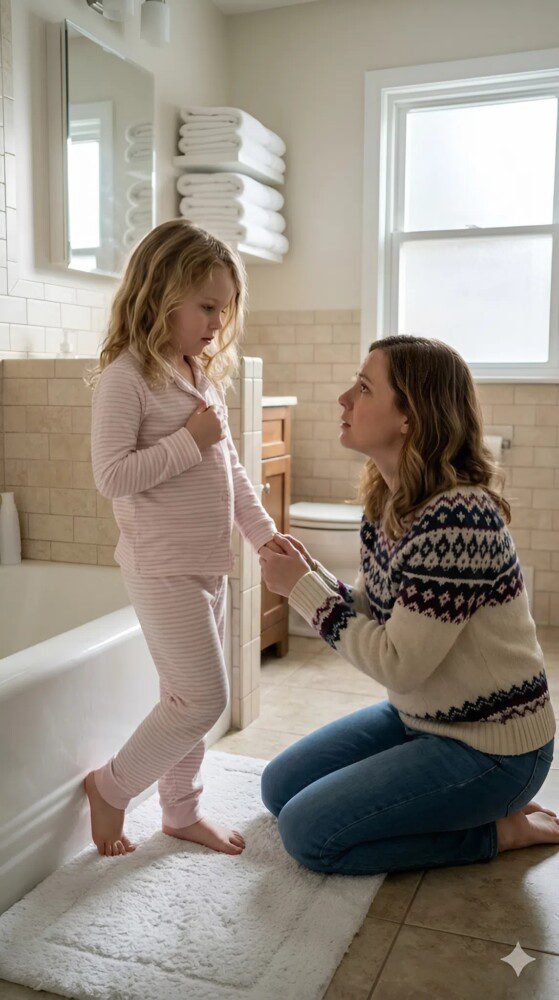 When I gave my seven-year-old niece a bath, she whispered to me: “Auntie… you’re not going to hurt me, right?”