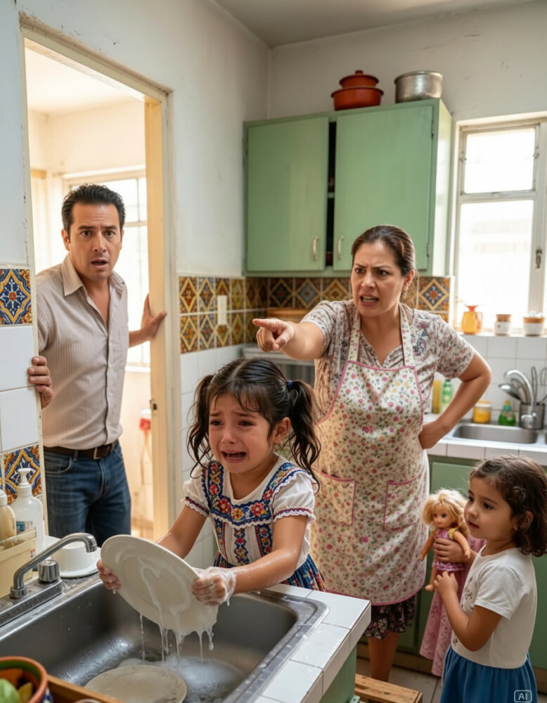 The adopted little girl was cleaning the kitchen while her cousins were receiving gifts, until the day her father heard a sentence․․․