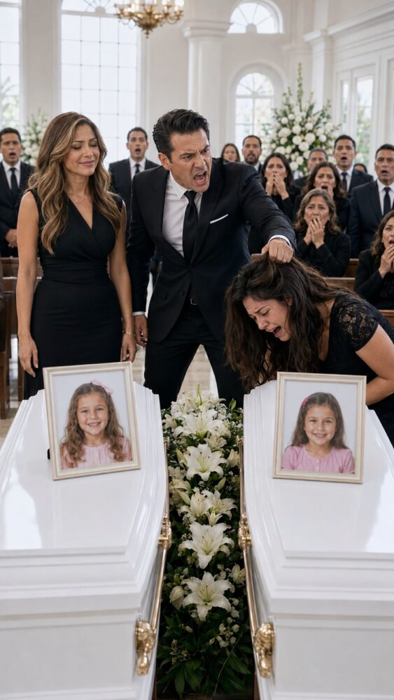 At my twins’ funeral, my husband hit me in front of the coffins and I heard: — God took them because He knew what kind of mother you were