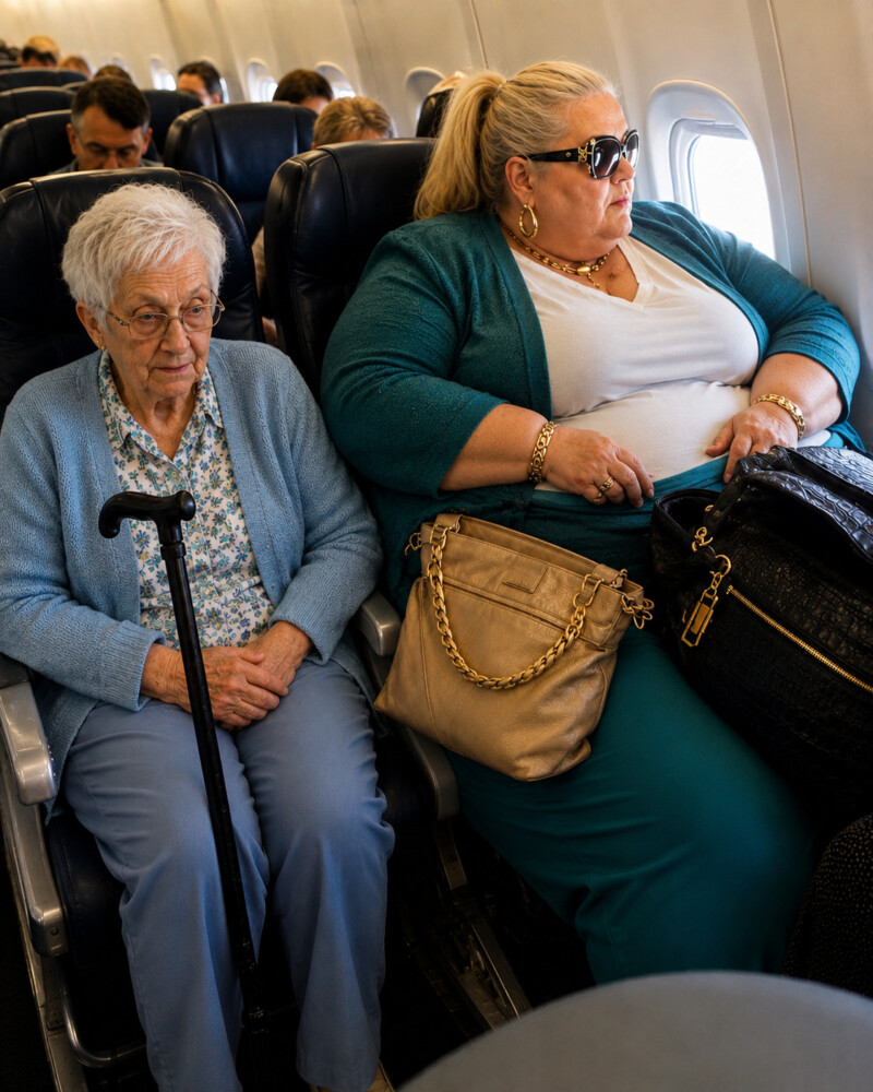 She humiliates my grandmother on the plane, but a few minutes later, her own arrogance brutally turns against her