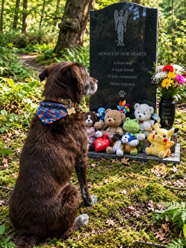 A strange dog sat on my son’s grave every day — One day, I decided to follow him, and what was discovered afterward was simply unbelievable